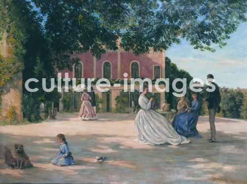 Frédéric Bazille, Die Terrasse von Méric Frédéric Bazille, Die Terrasse von Méric