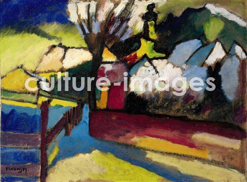 Wassily Wassiljewitsch Kandinsky, Herbstlandschaft mit Baum Wassily Wassiljewitsch Kandinsky, Herbstlandschaft mit Baum