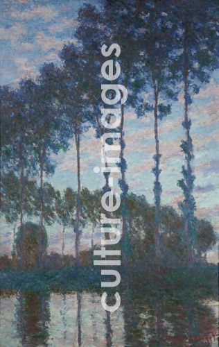 Claude Monet, Pappeln am Ufer der Epte, Abend-Effekt Claude Monet, Pappeln am Ufer der Epte, Abend-Effekt