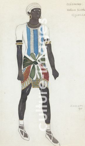 Léon Bakst, Kostümentwurf für Vaslav Nijinsky im Ballett Kleopatra von A. Arenski