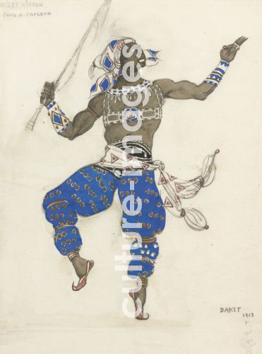 Léon Bakst, Kostümentwurf zum Ballett Orientalische Fantasie (Ballet Hindu)