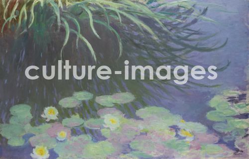 Claude Monet, Nymphéas avec reflets de hautes herbes Claude Monet, Nymphéas avec reflets de hautes herbes
