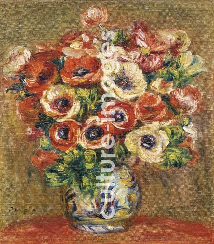 Pierre Auguste Renoir, Anemonen in einer Vase