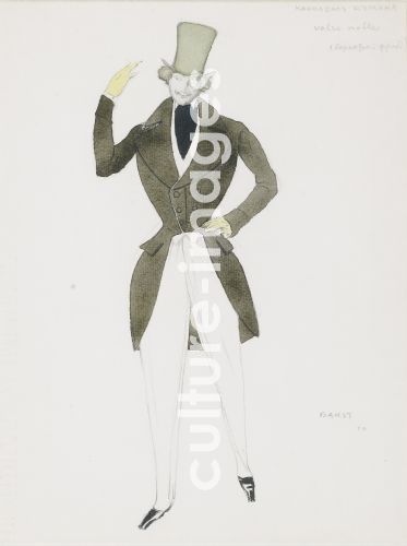 Léon Bakst, Kostümentwurf zum Ballett Carnaval von R. Schumann