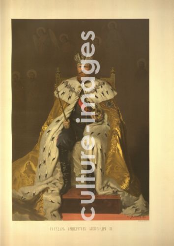 Iwan Nikolajewitsch Kramskoi, Krönungsporträt des Kaisers Alexander III. (Aus dem Krönungsalbum)
