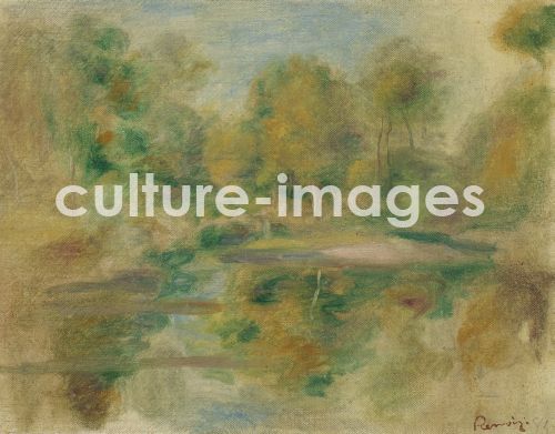 Pierre Auguste Renoir, Teich und Bäume
