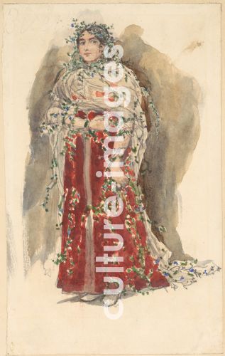 Viktor Michailowitsch Wasnezow, Frühling. Kostümentwurf zum Theaterstück Schneeflöckchen von Alexander Ostrowski Viktor Michailowitsch Wasnezow, Frühling. Kostümentwurf zum Theaterstück Schneeflöckchen von Alexander Ostrowski