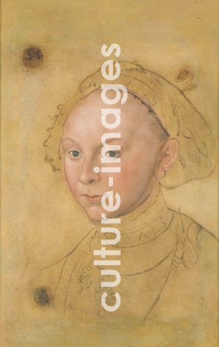 Lucas Cranach der Jüngere, Cranach, Lucas, der Jüngere (1515-1586), Porträt der Prinzessin Katharina von Braunschweig-Grubenhagen (1524-1581), Tempera und Pastell auf Karton, Renaissance, um 1540-1541, Deutschland, Musée des Beaux-Arts, Reims.