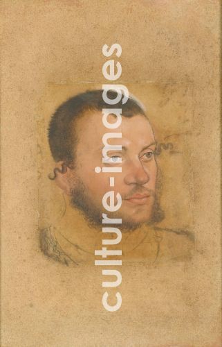 Lucas Cranach der Jüngere, Cranach, Lucas, der Jüngere (1515-1586), Porträt von Herzog Johann Ernst I. von Sachsen-Coburg (1521-1553), Tempera und Pastell auf Karton, Renaissance, um 1540, Deutschland, Musée des Beaux-Arts, Reims.