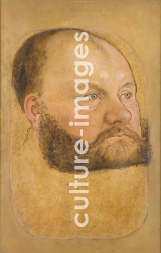 Lucas Cranach der Jüngere, Cranach, Lucas, der Jüngere (1515-1586), Porträt von Fürst Wolfgang von Anhalt-Köthen (1492-1566), genannt der Bekenner, Tempera und Pastell auf Karton, Renaissance, um 1540, Deutschland, Musée des Beaux-Arts, Reims.