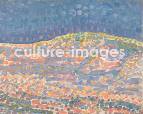 Piet Mondrian, Pointillistische Studie einer Düne mit einem Kamm rechts