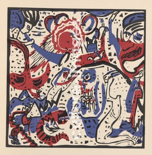 Wassily Wassiljewitsch Kandinsky, Grosse Auferstehung. Aus "Klänge" Wassily Wassiljewitsch Kandinsky, Grosse Auferstehung. Aus "Klänge"