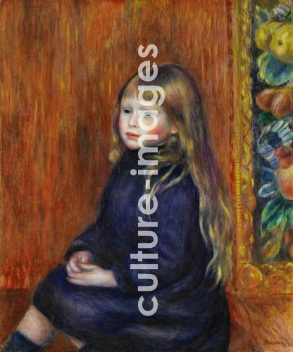 Pierre Auguste Renoir, Enfant assis en robe bleue (Portrait d
