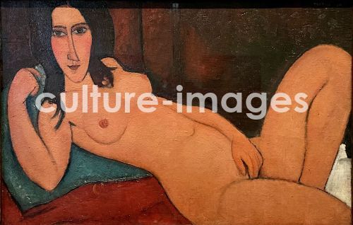 Amedeo Modigliani, Liegender Akt mit offenem Haar Amedeo Modigliani, Liegender Akt mit offenem Haar