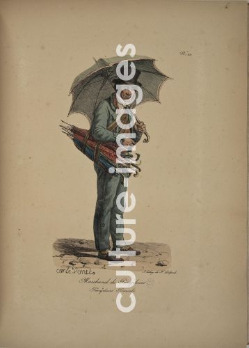 Carle Vernet, "Regenschirmverkäufer. Aus der Serie ""Cris de Paris"" (Ausrufer von Paris)"