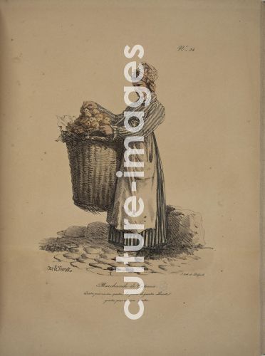 Carle Vernet, "Kuchenverkäuferin. Aus der Serie ""Cris de Paris"" (Ausrufer von Paris)"