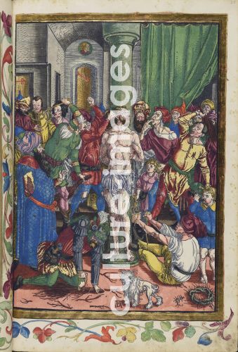 Albrecht Dürer, Christus wird im Hause des Pilatus gegeißelt. Aus der Großen Passion (Passio domini nostri Jesu)