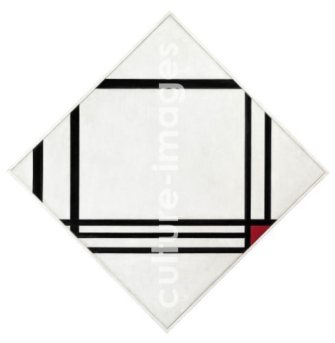 Piet Mondrian, Rautenkomposition mit acht Linien und Rot (Picture No. 3)