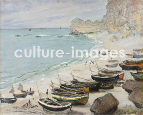 Claude Monet, Boote am Strand von Étretat Claude Monet, Boote am Strand von Étretat