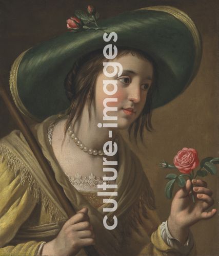 Gerrit van Honthorst, Porträt von Prinzessin Elisabeth von der Pfalz (1618-1680) als Hirtin