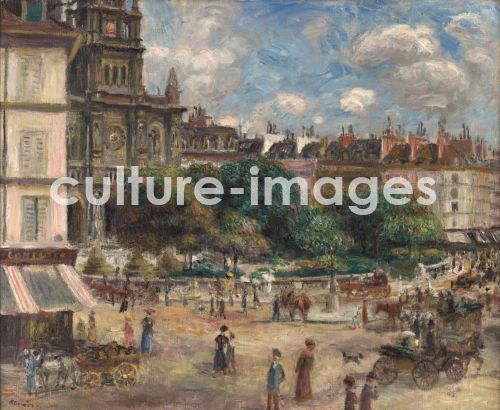 Pierre Renoir, Place de la Trinité in Paris Pierre Renoir, Place de la Trinité in Paris
