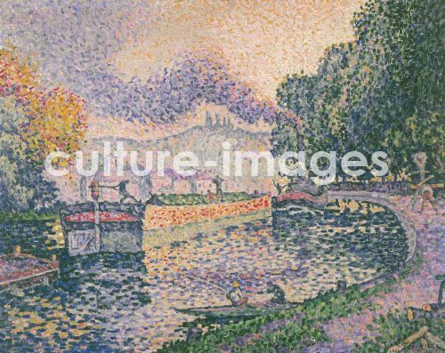 Paul Signac, Schleppschiff in Samois Paul Signac, Schleppschiff in Samois