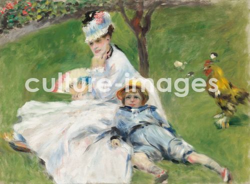 Pierre Renoir, Renoir, Pierre Auguste (1841-1919), Madame Monet und ihr Sohn, Öl auf Leinwand, Impressionismus, 1874, Frankreich, Ailsa Mellon Bruce Collection. Pierre Renoir, Renoir, Pierre Auguste (1841-1919), Madame Monet und ihr Sohn, Öl auf Leinwand, Impressionismus, 1874, Frankreich, Ailsa Mellon Bruce Collection.
