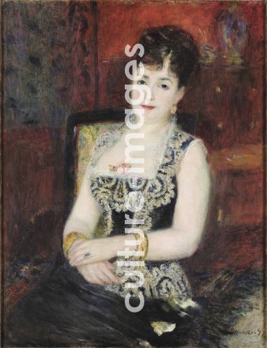 Pierre Renoir, Renoir, Pierre Auguste (1841-1919), Portrait de le comtesse Mélanie de Pourtalès, née Mélanie Renouard de Bussière (1836-1914), Öl auf Leinwand, Impressionismus, 1877, Frankreich, Museu de Arte de São Paulo.
