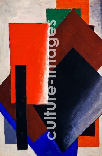 Ljubow Popowa, Popowa, Ljubow Sergejewna (1889-1924), Architektonische Malerei, Öl auf Karton, Russische Avantgarde, 1916, Russland, National Gallery of Scotland, Edinburgh.