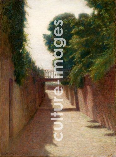 Giuseppe Pellizza da Volpedo, Pellizza da Volpedo, Giuseppe (1868-1907), Eine Strasse in Volpedo, Öl auf Leinwand, Postimpressionismus, 1903, Italien, Pinacoteca Metropolitana "Corrado Giaquinto", Bari.