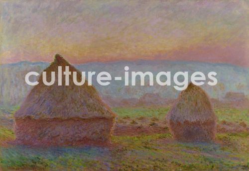 Claude Monet, Monet, Claude (1840-1926), Heuschober in Giverny. Die Abendsonne, Öl auf Leinwand, Impressionismus, 1888-1889, Frankreich, Museum of Modern Art, Saitama. Claude Monet, Monet, Claude (1840-1926), Heuschober in Giverny. Die Abendsonne, Öl auf Leinwand, Impressionismus, 1888-1889, Frankreich, Museum of Modern Art, Saitama.