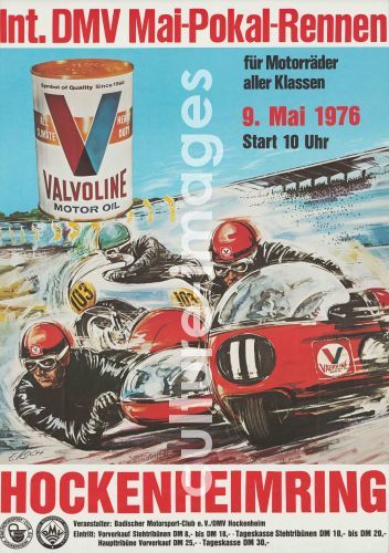 E. Koch, Koch, E. (aktiv 1970er), DRM Hockenheim Rhein-Pokal 1976, Offsetdruck, Grafikdesign, 1976, Deutschland, Privatsammlung. E. Koch, Koch, E. (aktiv 1970er), DRM Hockenheim Rhein-Pokal 1976, Offsetdruck, Grafikdesign, 1976, Deutschland, Privatsammlung.