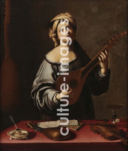 Antiveduto Gramatica, Gramatica (Grammatica), Antiveduto (1571-1626), Allegorie der Musik, Öl auf Leinwand, Barock, Anfang des 17. Jhs., Italien, Römische Schule, Museo de Arte de Ponce. Antiveduto Gramatica, Gramatica (Grammatica), Antiveduto (1571-1626), Allegorie der Musik, Öl auf Leinwand, Barock, Anfang des 17. Jhs., Italien, Römische Schule, Museo de Arte de Ponce.