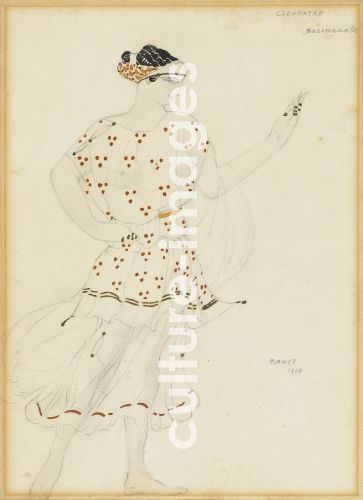 Léon Bakst, Bacchante. Kostümentwurf zum Ballett Kleopatra von A. Arenski
