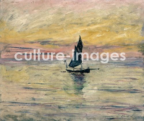 Claude Monet, Das Segelboot, Abend-Effekt Claude Monet, Das Segelboot, Abend-Effekt
