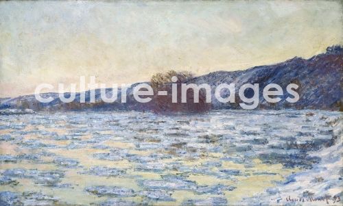 Claude Monet, Eisschollen im Dämmerlicht Claude Monet, Eisschollen im Dämmerlicht