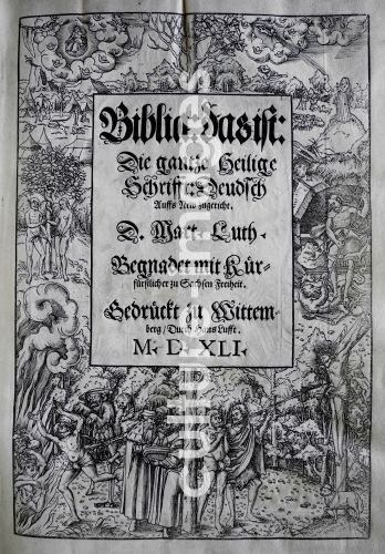 Lucas Cranach der Jüngere, Titelbild für "Biblia" von Martin Luther