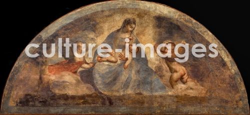 Tizian, Madonna und Kind mit zwei Engeln