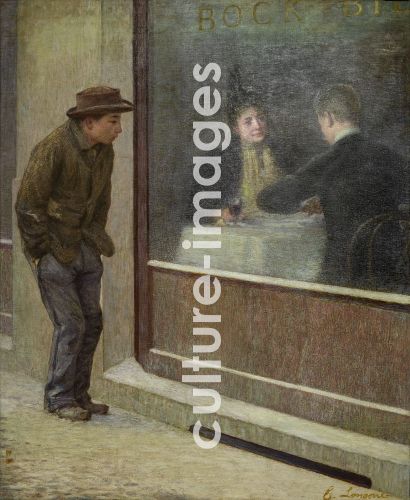 Emilio Longoni, Reflexionen eines verhungernden Mannes oder Soziale Gegensätze Emilio Longoni, Reflexionen eines verhungernden Mannes oder Soziale Gegensätze
