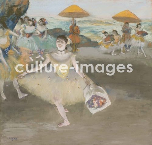 Edgar Degas, Danseuse au bouquet, saluant sur la scène (Tänzerin mit Blumenstrauß)