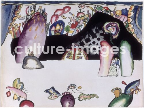 Wassily Wassiljewitsch Kandinsky, Aquarell für Violett (Bild II). (Aquarelle pour Violet (Tableau II) Wassily Wassiljewitsch Kandinsky, Aquarell für Violett (Bild II). (Aquarelle pour Violet (Tableau II)