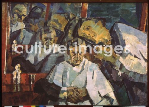 Nikolai Pawlowitsch Uljanow, Selbstbildnis mit Friseur Nikolai Pawlowitsch Uljanow, Selbstbildnis mit Friseur