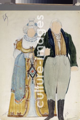 Nikolai Pawlowitsch Uljanow, Kostümentwurf zur Oper Eugen Onegin Nikolai Pawlowitsch Uljanow, Kostümentwurf zur Oper Eugen Onegin