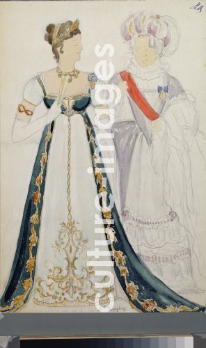 Nikolai Pawlowitsch Uljanow, Kostümentwurf zur Oper Eugen Onegin Nikolai Pawlowitsch Uljanow, Kostümentwurf zur Oper Eugen Onegin