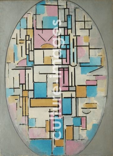 Piet Mondrian, Farbflächen im Oval I Piet Mondrian, Farbflächen im Oval I