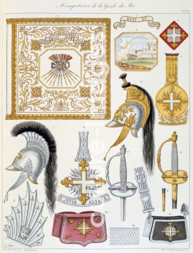 French military accoutrements including sword French military accoutrements including sword