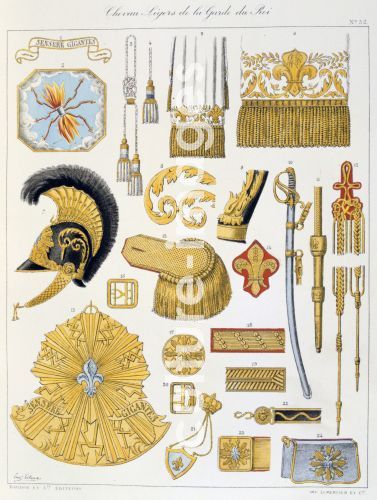 French military accoutrements including sword French military accoutrements including sword