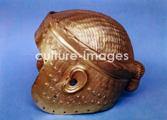 Gold helmet from Mesopotamia. 2,500 Gold helmet from Mesopotamia. 2,500