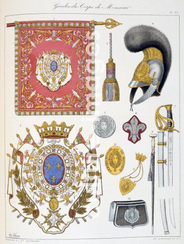 French military accoutrements including sword
