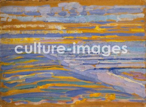 Piet Mondrian, View from the Dunes with Beach and Piers, Domburg Piet Mondrian, View from the Dunes with Beach and Piers, Domburg